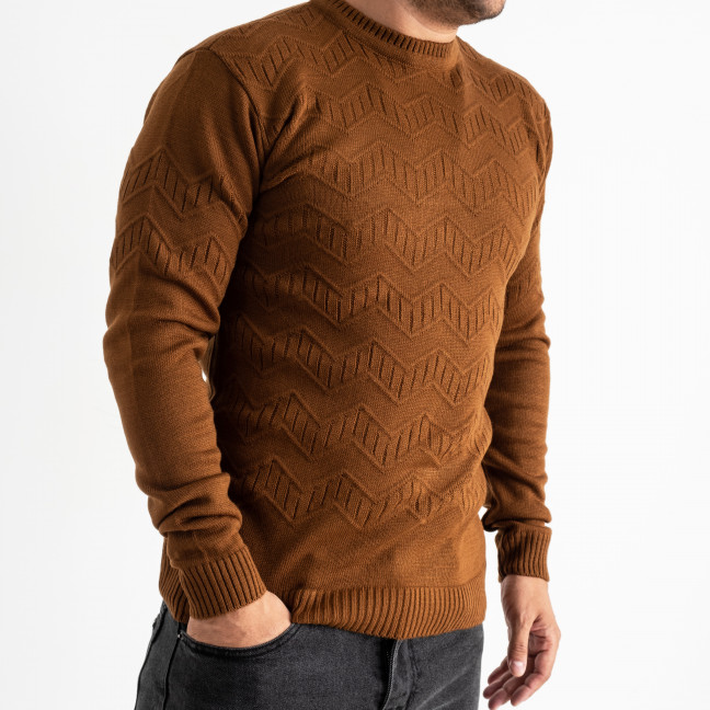 0110-9 YIL-MAX ГОРЧИЧНЫЙ свитер мужской машинная вязка (3 ед. размеры: M.L.XL) Yil-Max: артикул 1139354