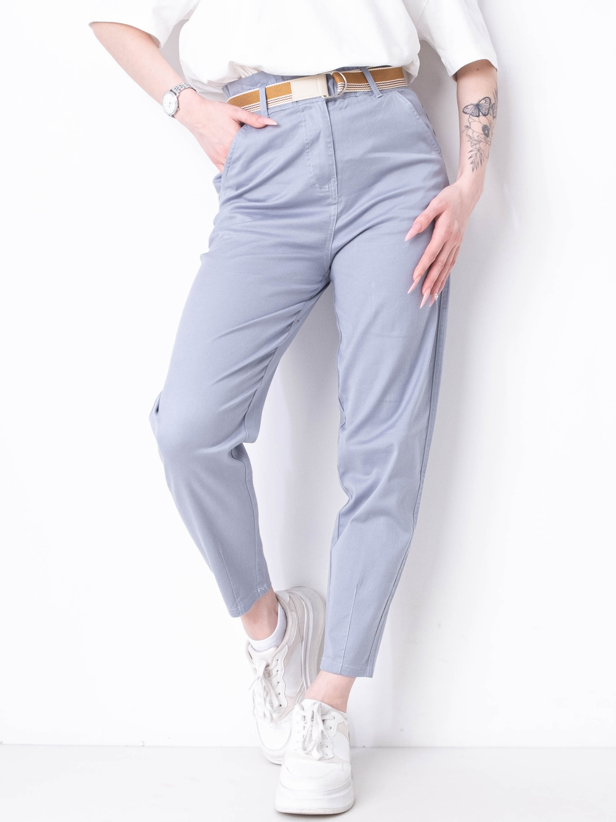 3072-8 # голубые женские брюки (FUDEYAN, стрейчевые, 6 ед. размеры норма: 25. 26. 27. 28. 29. 30) выдача на следующий день                                     