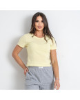 54004-8* светло-желтая женская футболка (LEVISHA, 3 ед. размеры норма: M. L. XL) выдача на следующий день: артикул 1146326