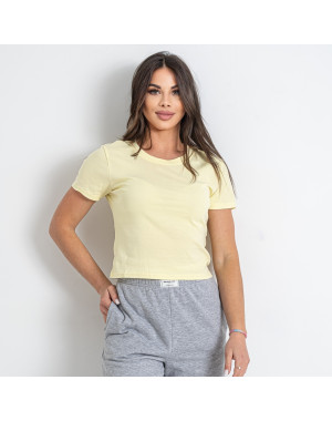 54004-8* светло-желтая женская футболка (LEVISHA, 3 ед. размеры норма: M. L. XL) выдача на следующий день