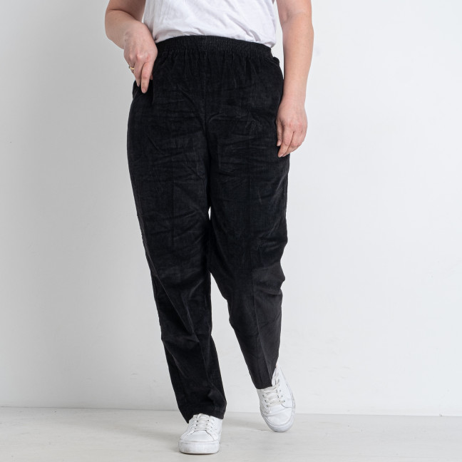 90117-1 черные женские брюки (вельвет, 4 ед. размер на бирках: 14, соответствуют полубаталу: L)  Брюки: артикул 1146306