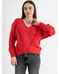 0202-1 КРАСНЫЙ свитер женский вязаный (2 ед.размеры: универсал 42-46): артикул 1131798