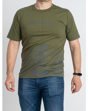 0859-75 зеленая мужская футболка (ROYAL SPORT, 6 ед. размеры норма: S. M. L. XL. 2XL. 3XL)
