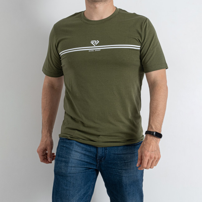 0854-755 зеленая мужская футболка (ROYAL SPORT, 5 ед. размеры норма: M. L. XL. 2XL. 3XL) Royal Sport: артикул 1146377