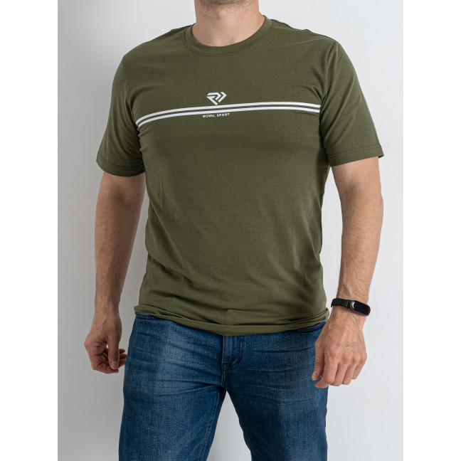 0854-75 зеленая мужская футболка (ROYAL SPORT, 6 ед. размеры норма: S. M. L. XL. 2XL. 3XL) Royal Sport: артикул 1146376