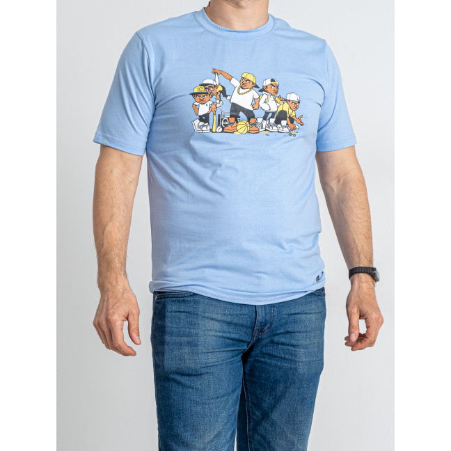 0860-42 голубая мужская футболка (ROYAL SPORT, 6 ед. размеры норма: S. M. L. XL. 2XL. 3XL) Royal Sport: артикул 1146378