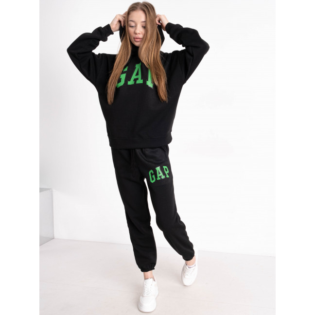 2112-1 YOLA НА ФЛИСЕ ЧЕРНЫЙ спортивный костюм женский (4 ед. размеры: S.M.L.XL) YOLA: артикул 1130072