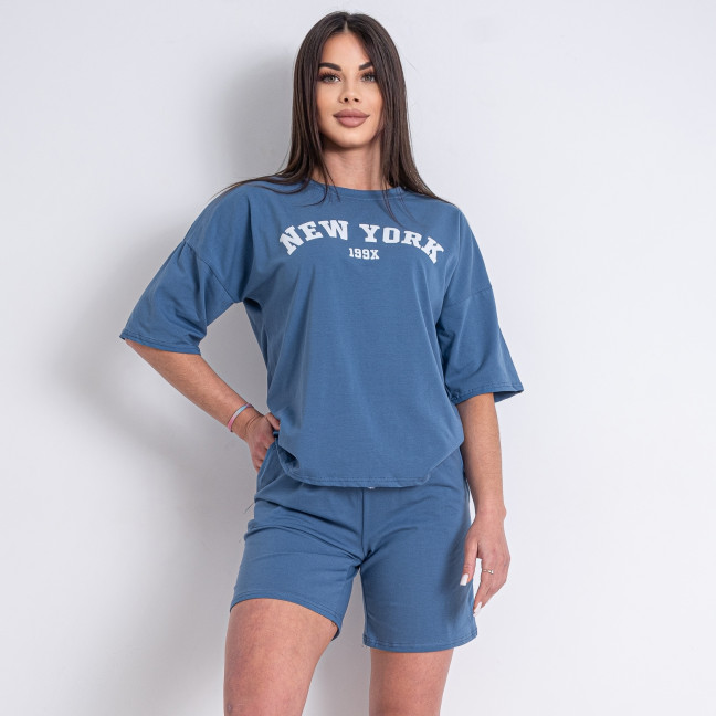 0159-48 синий женский спортивный костюм (футболка + шорты) (5'TH AVENUE, 3 ед. размеры норма: 42. 44. 46) 5`th Avenue: артикул 1146447