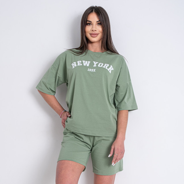 0159-72 зеленый женский спортивный костюм (футболка + шорты) (5'TH AVENUE, 3 ед. размеры норма: 42. 44. 46) 5`th Avenue: артикул 1146444