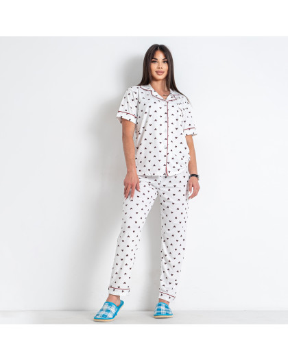 4565-10* белая женская пижама (4 ед. размеры норма: S. M. L. XL) выдача на следующий день Пижама
