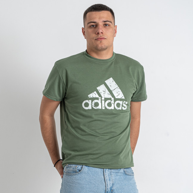 9836-7 зеленая мужская футболка (турецкий трикотаж, принт, 5 ед. размеры норма: 46. 48. 50. 52. 54, маломерит на 2 размера) Футболка: артикул 1146461