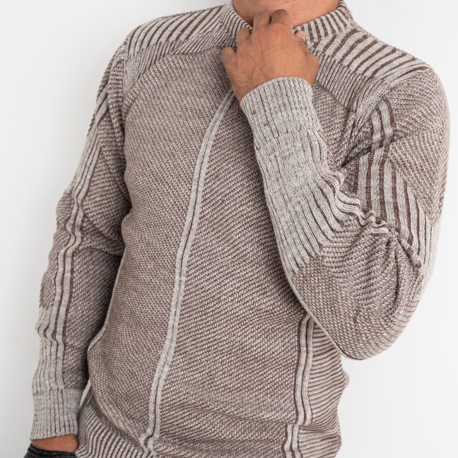 1026-61 Pamuk Park СВЕТЛО-БЕЖЕВЫЙ свитер мужской машинная вязка (3ед. размер: M.L.XL) Pamuk Park: артикул 1138258
