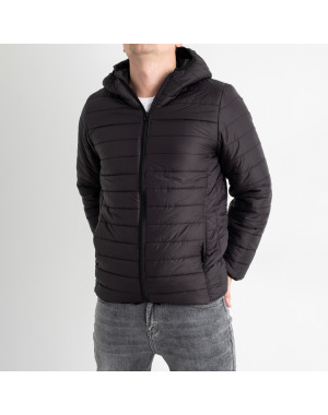 0406-11 ЧЕРНАЯ куртка мужская на синтепоне ( 4 ед. размеры: XL.2XL.4XL.5XL)
