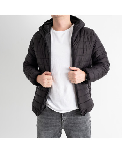 0406-1 ЧЕРНАЯ куртка мужская на синтепоне ( 5 ед. размеры: XL.2XL.3XL.4XL.5XL) Куртка