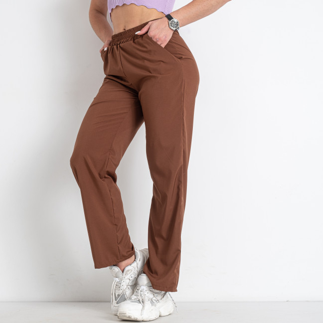 1198-9 коричневые женские спортивные штаны клеш (трикотаж кукуруза, 4 ед. размеры норма: S. M. L. XL) Спортивные штаны: артикул 1146583