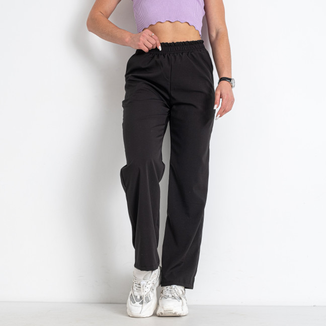 1198-1 черные женские спортивные штаны клеш (4 ед. размеры норма: S. M. L. XL): артикул 1146585
