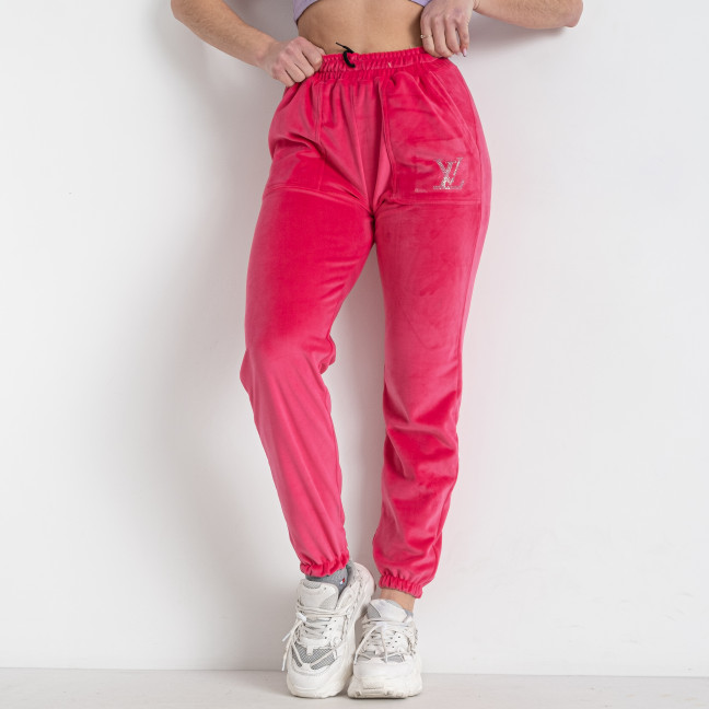 0008-4* розовые женские спортивные штаны (велюровые, 6 ед. размеры норма: 42. 44. 46. 48. 50. 52) выдача на следующий день Спортивные штаны: артикул 1144313