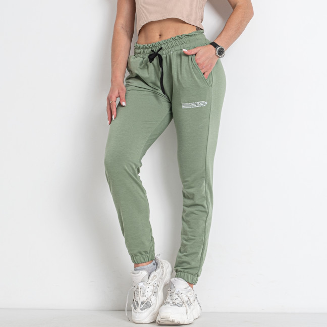 1193-7 зеленые женские спортивные штаны (4 ед. размеры норма: S. M. L. XL) Спортивные штаны: артикул 1146569