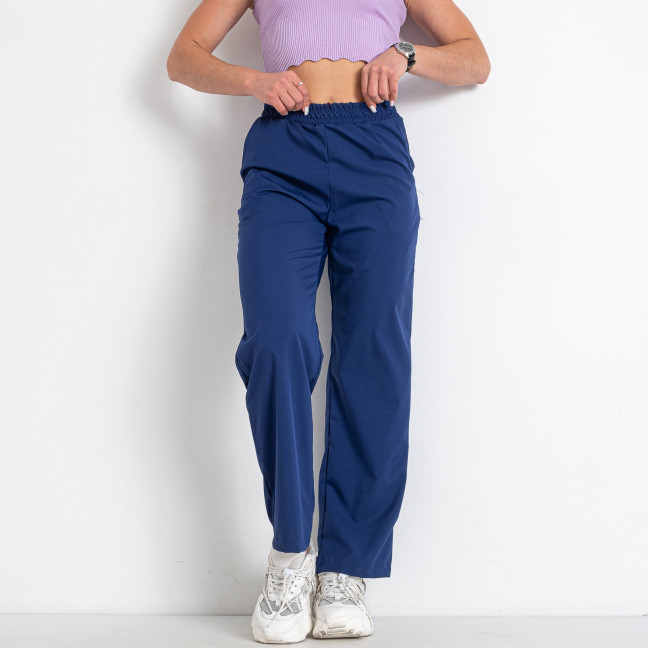 1198-29 темно-синие женские спортивные штаны клеш (4 ед. размеры норма: S. M. L. XL) Спортивные штаны: артикул 1146589