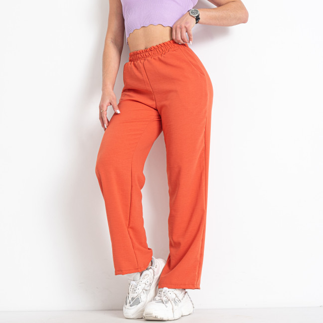 1198-8 оранжевые женские спортивные штаны клеш (трикотаж кукуруза, 4 ед. размеры норма: S. M. L. XL) Спортивные штаны: артикул 1146582