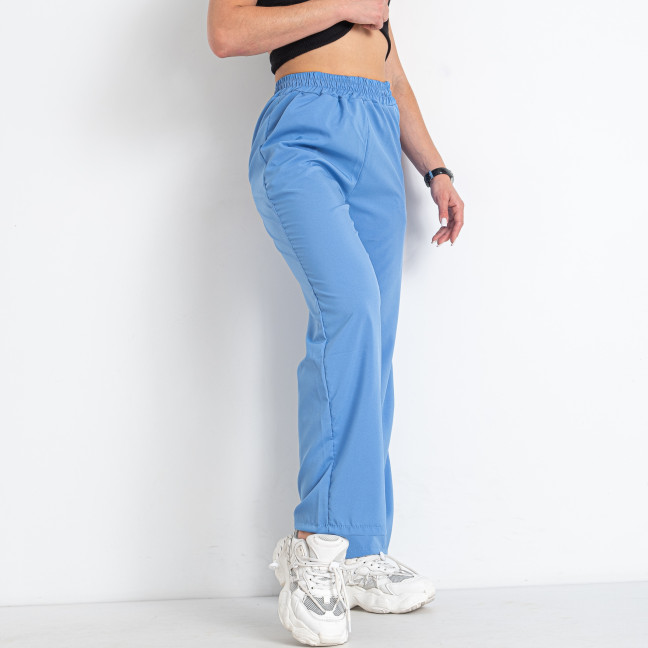 1198-20 голубые женские спортивные штаны клеш (трикотаж кукуруза, 4 ед. размеры норма: S. M. L. XL) Спортивные штаны: артикул 1146581