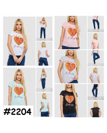 2204# выбор цвета женская футболка (3 ед, размеры норма: S, M, L) выдача на следующий день Футболка