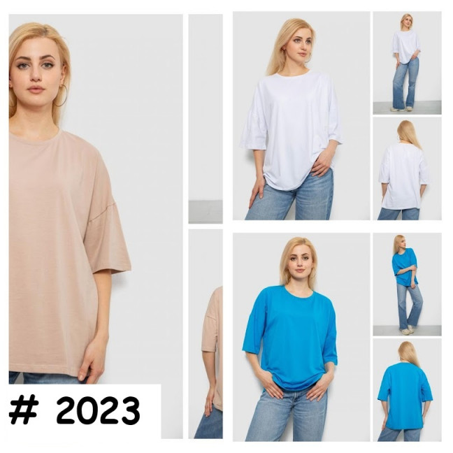 2023# выбор цвета женская футболка оверсайз (4 ед, размеры оверсайз: L-XL) выдача на следующий день Футболка: артикул 1161345