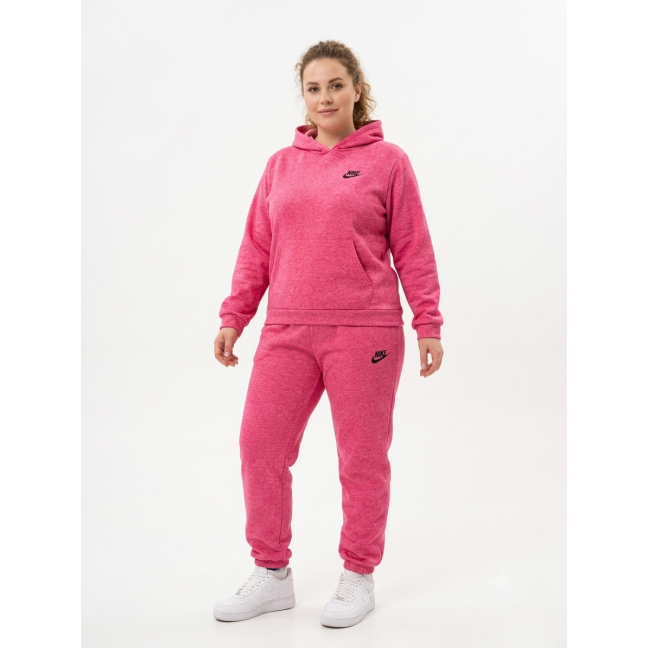 4974-254 розовый женский спортивный костюм (двухнитка, с капюшоном, 4ед, размеры батал: 52, 54, 56, 58) Спортивный костюм: артикул 1163288