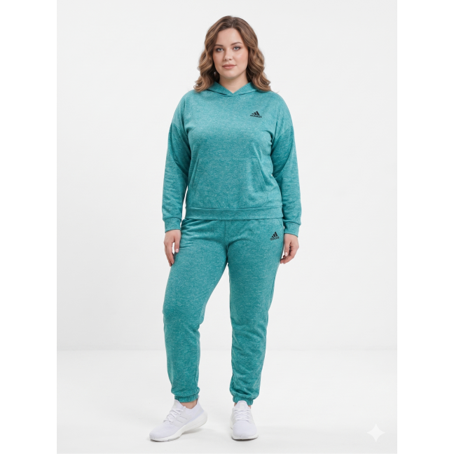 4972-7 зеленый женский спортивный костюм (двухнитка, с капюшоном, 5ед, размеры батал: 50, 52, 54, 56, 58) Спортивный костюм: артикул 1162982