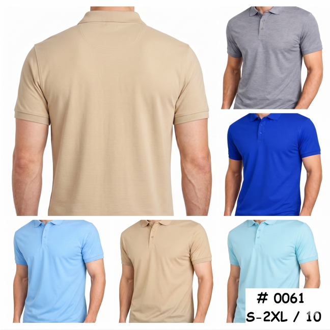 0061# выбор цвета мужская футболка поло (10 ед, размеры норма: S-M-L-XL-2XL) выдача на следующий день Футболка: артикул 1162092