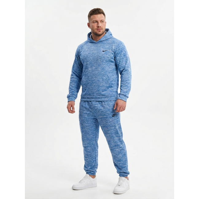4974-42 голубой мужской спортивный костюм (двухнитка, с капюшоном, 5ед, размеры полубатал: 50, 52, 54, 56, 58) Спортивный костюм: артикул 1163280