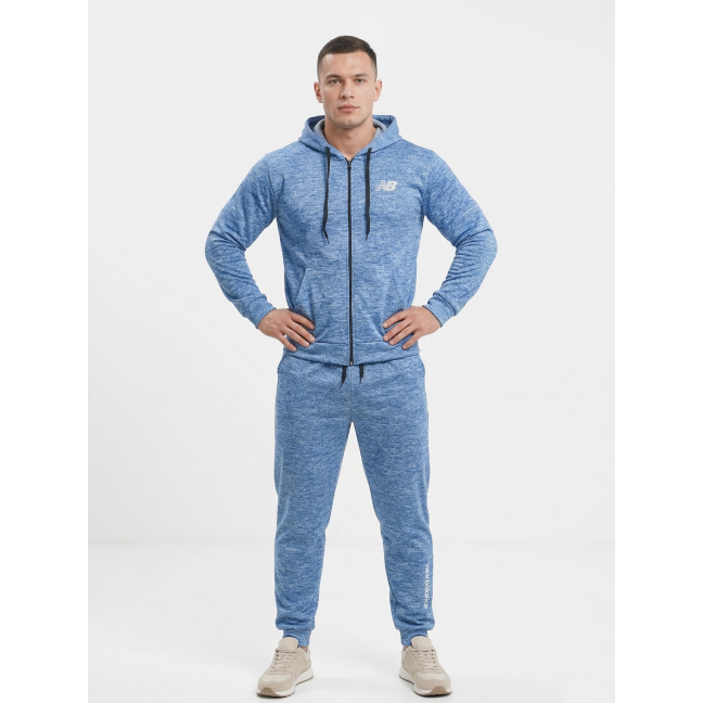 4960-42 голубой мужской спортивный костюм (двухнитка, кофта на змейке, с капюшоном, 5ед, размеры норма: 46, 48, 50, 52, 54) Спортивный костюм: артикул 1161350