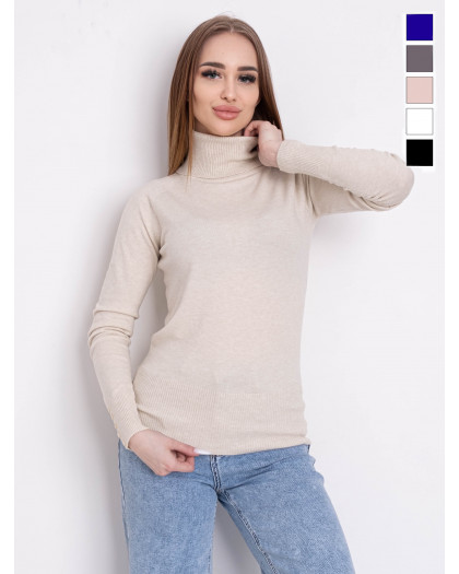 3120 микс расцветок женский гольф (KISS ME, 5 ед. размеры норма: S-M. L-XL) Kiss me