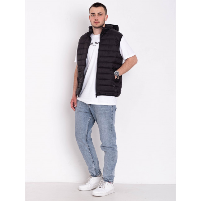 0833-15 черная мужская жилетка (синтепон, 5 ед. размеры норма: M. L. L. XL. XL) Жилетка: артикул 1132304