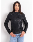 0107* черная женская куртка (экокожа, 7 ед. размеры норма: S. M. L. XL. 2XL. 3XL. 4XL) выдача на следующий день                             : артикул 1149421