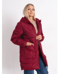 2876-53 бордовая женская куртка (синтепон, 3 ед. размеры батал: 3XL. 3XL. 3XL): артикул 1149572