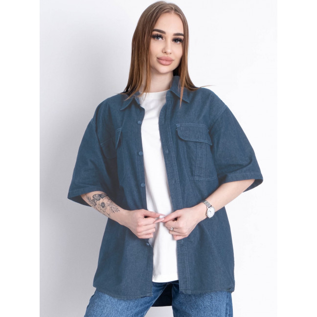 0016-20 синяя женская джинсовая куртка (AOLONG, 40% коттон, 60% полиэстер, 5 ед. размеры норма: XL. 2XL. 3XL. 4XL. 5XL)                           Aolong: артикул 1153276