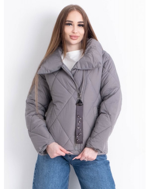 0966-6 серая женская куртка (синтепон, 4 ед. размеры норма: M. L. XL. 2XL)