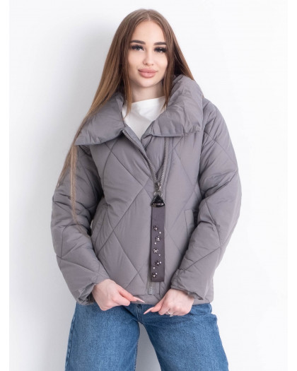 0966-6 серая женская куртка (синтепон, 4 ед. размеры норма: M. L. XL. 2XL) Куртка