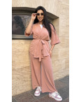 12300-32 темно-пудровый женский костюм (SARA, атлас, 4 ед. размеры полубатал: 44-46. 44-46. 48-50. 48-50): артикул 1146163