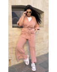 12300-32 темно-пудровый женский костюм (SARA, атлас, 4 ед. размеры полубатал: 44-46. 44-46. 48-50. 48-50): артикул 1146163