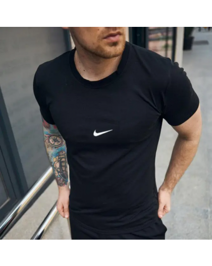 4735-1 черная мужская футболка (4 ед. размеры норма: M. L. XL. 2XL) Футболка