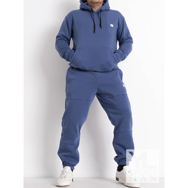 1001-94 синий мужской спортивный костюм (YOLA, флис, 4 ед. размеры норма: M. L. XL. 2XL) YOLA: артикул 1148761